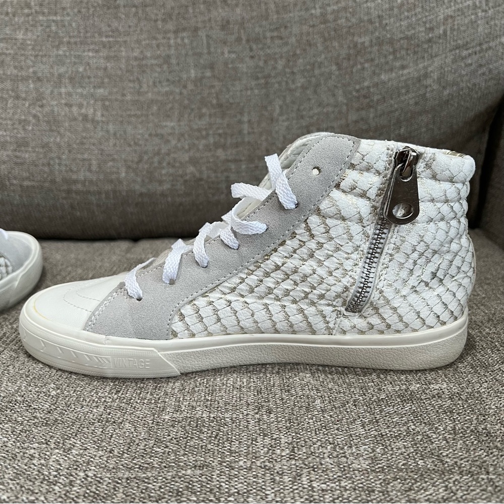 Vintage Havana Lynn Multi Mix Leather Sneakers Women’s 7 High Top Star Details - Picture 7 of 10